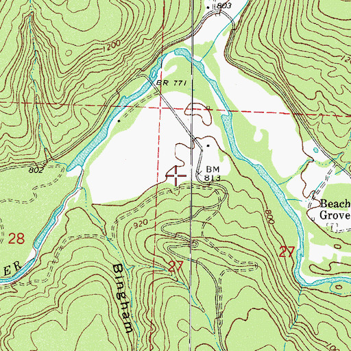 Topographic Map of Camp Taft (historical), AR
