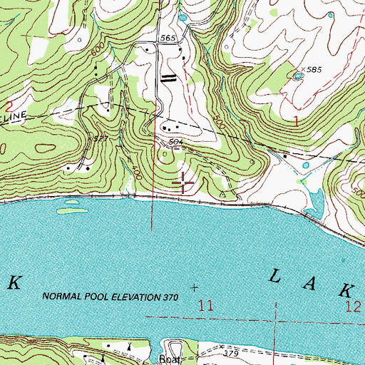 Topographic Map of Citadel Bluff Park, AR