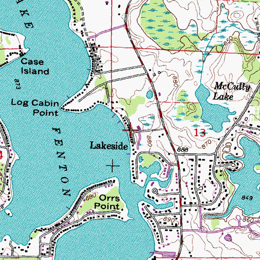 Topographic Map of Lakeside, MI