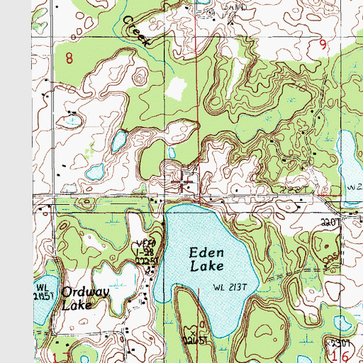 Topographic Map of Lakeside Cemetery, MI