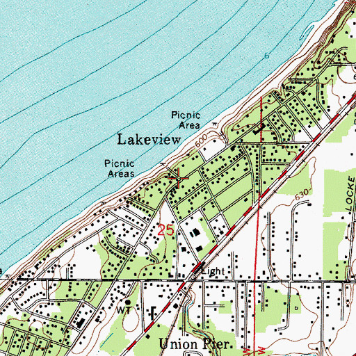 Topographic Map of Lakeview, MI