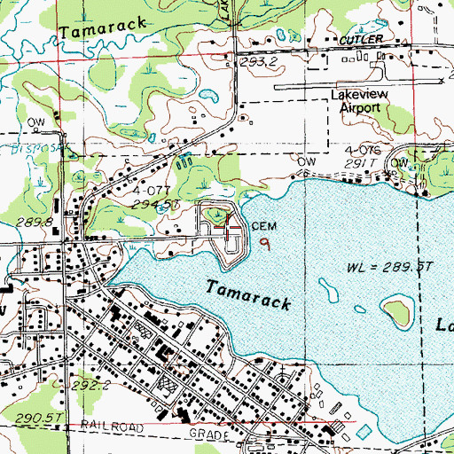 Topographic Map of Lakeview, MI