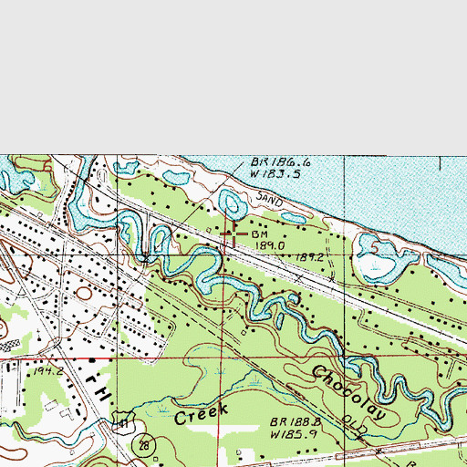 Topographic Map of Lakewood, MI