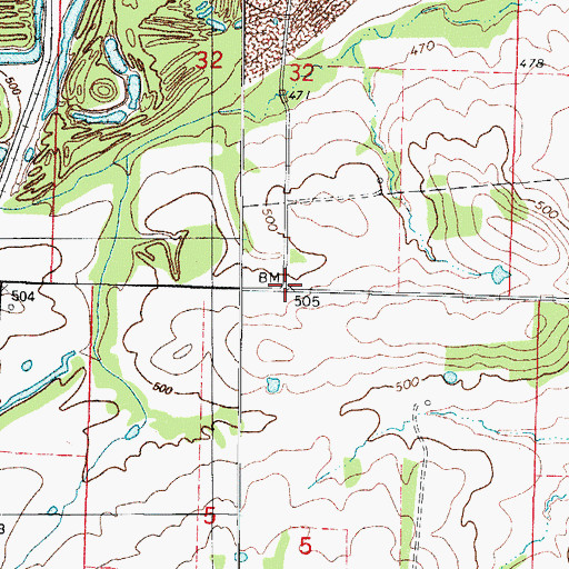 Topographic Map of Fealey (historical), AR