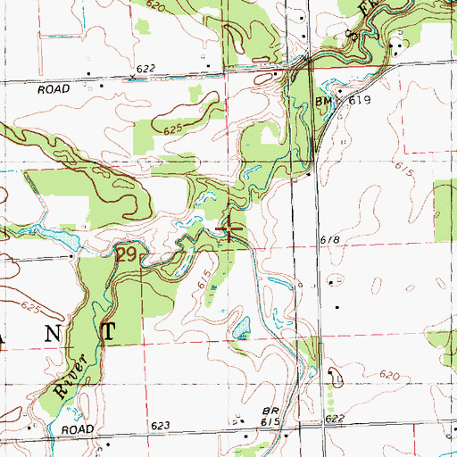 Topographic Map of Lamb Creek, MI