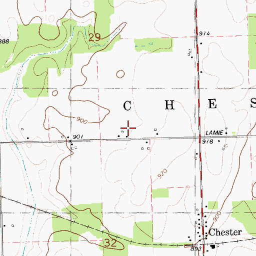Topographic Map of Lamie School, MI