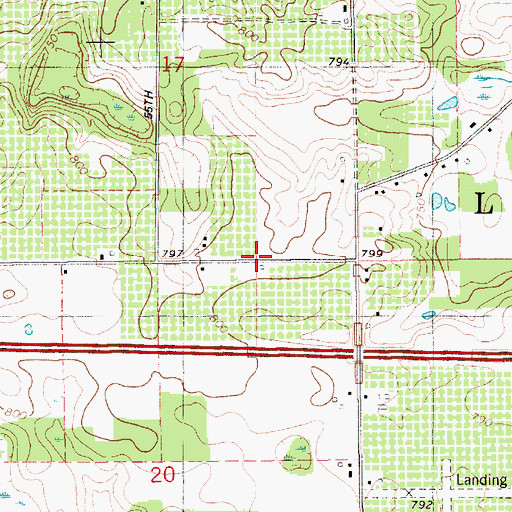 Topographic Map of Lamphere School, MI