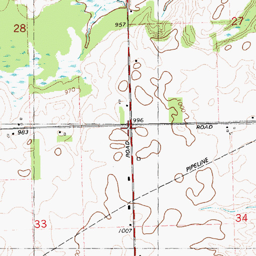 Topographic Map of Landon School, MI