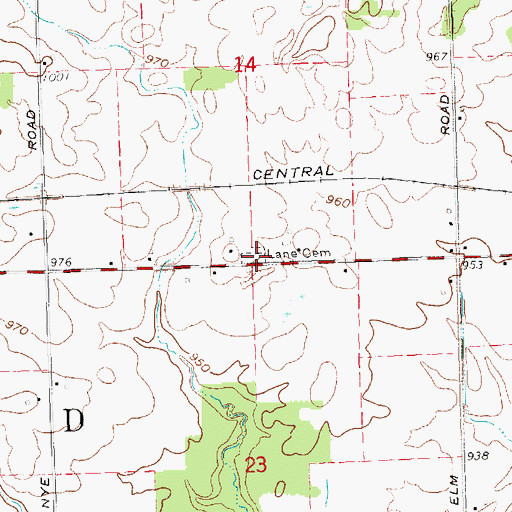 Topographic Map of Goodrich Cemetery, MI