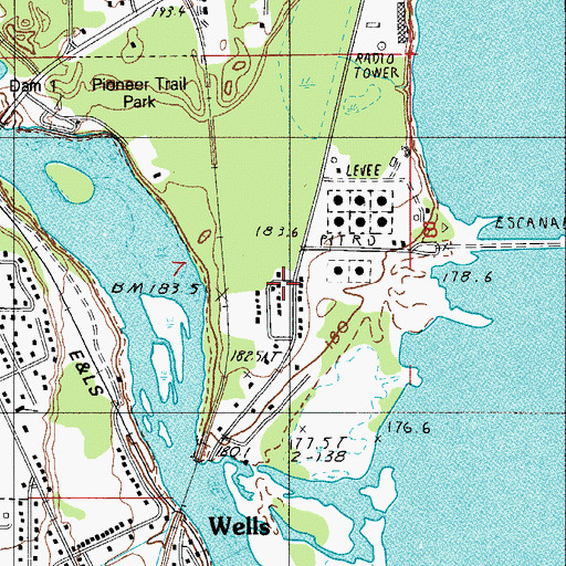 Topographic Map of Larch, MI