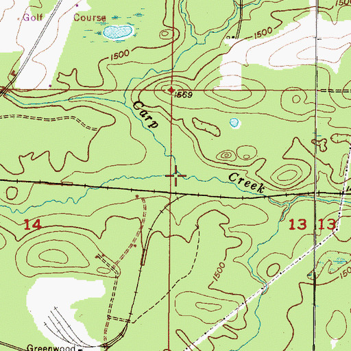 Topographic Map of Larson Creek, MI