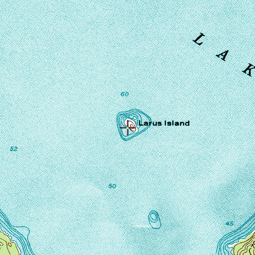 Topographic Map of Larus Island, MI
