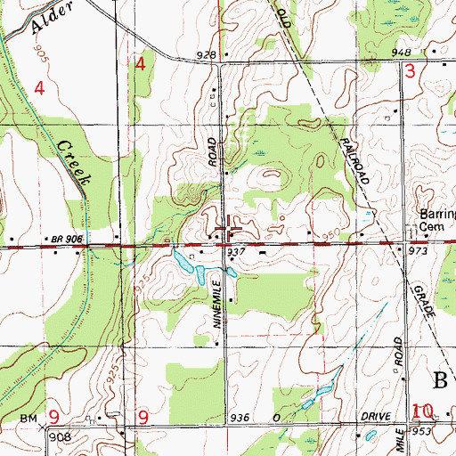 Topographic Map of Laurel Grove School, MI