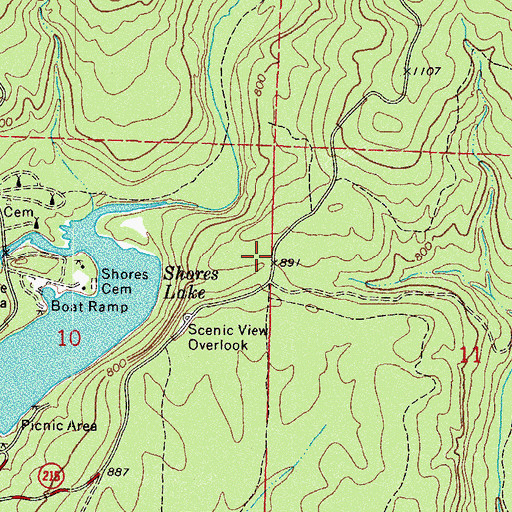 Topographic Map of Mineral Hill School (historical), AR