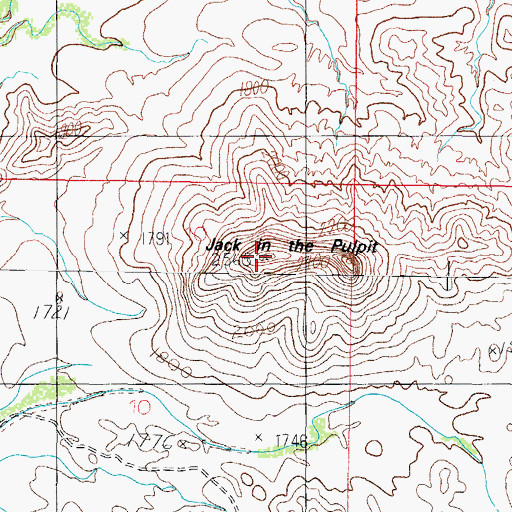 Topographic Map of Jack in the Pulpit, AZ