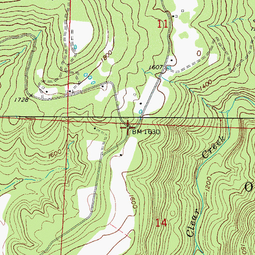 Topographic Map of Mountain Top, AR