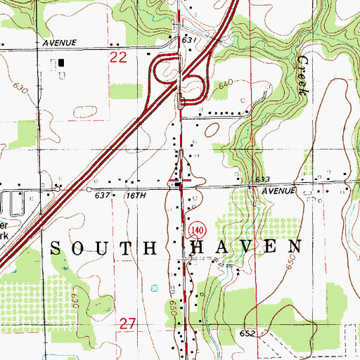 Topographic Map of Law School, MI