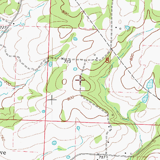 Topographic Map of New Hope School (historical), AR