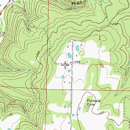 Topographic Map of North Liberty School (historical), AR
