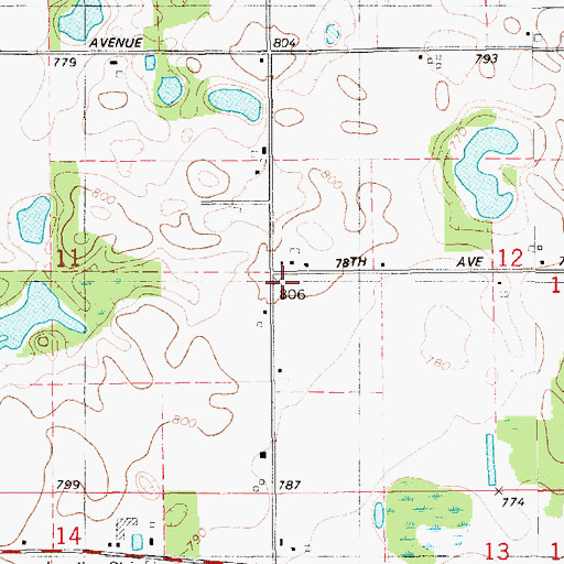 Topographic Map of Lee School, MI