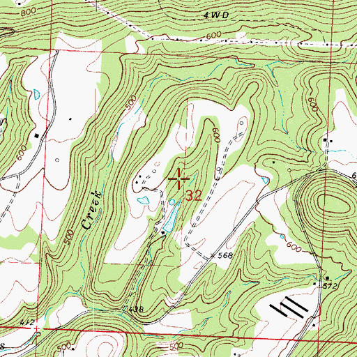 Topographic Map of Ozark Gas Field, AR
