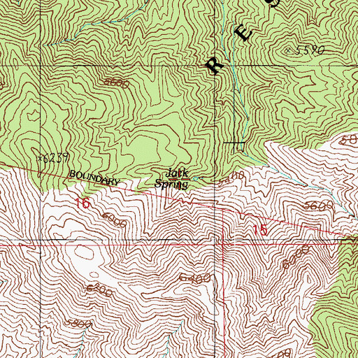 Topographic Map of Jack Spring, AZ