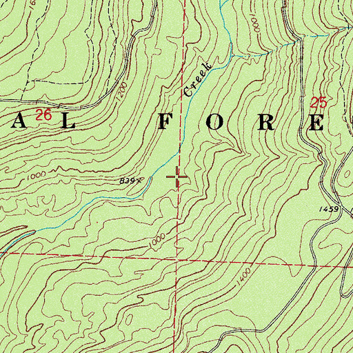 Topographic Map of Pine Hollow, AR