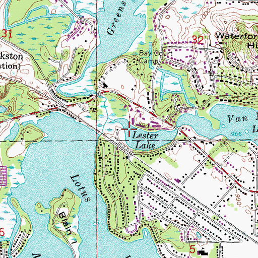 Topographic Map of Lester Lake, MI