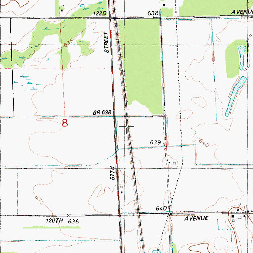 Topographic Map of Leverich Drain, MI