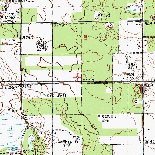 Topographic Map of Lewis School, MI