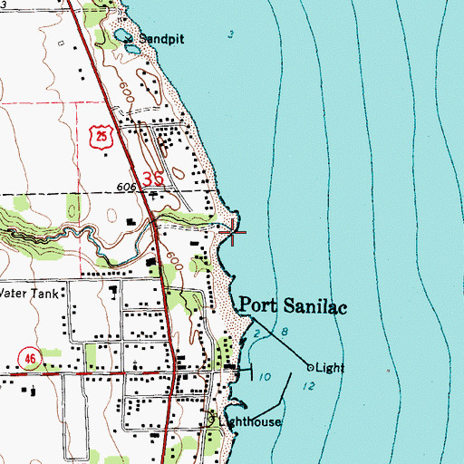 Topographic Map of Liens Creek, MI