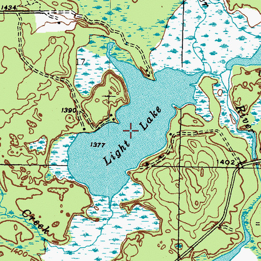 Topographic Map of Light Lake, MI