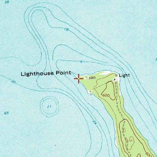 Topographic Map of Lighthouse Point, MI