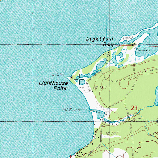 Topographic Map of Lighthouse Point, MI
