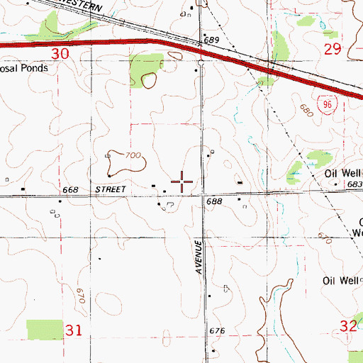 Topographic Map of Lillie School, MI