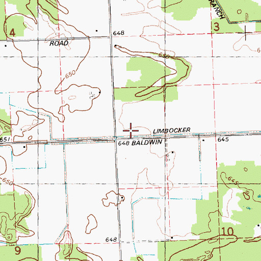 Topographic Map of Limbocker Drain, MI