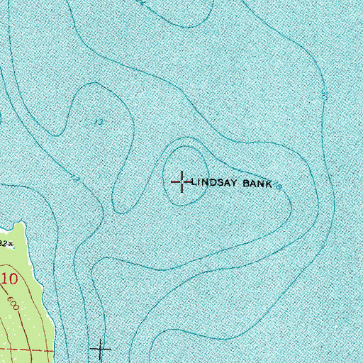 Topographic Map of Lindsay Bank, MI