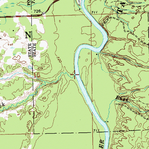 Topographic Map of Linton Creek, MI