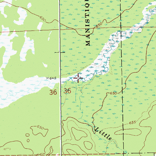 Topographic Map of Little Bear Creek, MI
