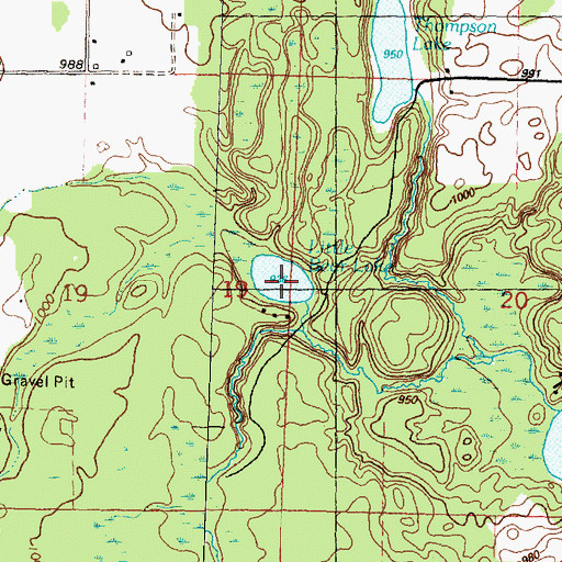 Topographic Map of Little Bear Lake, MI