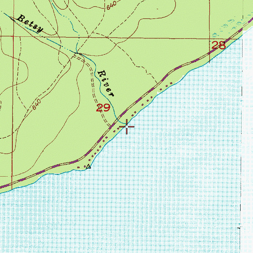 Topographic Map of Little Betsy River, MI