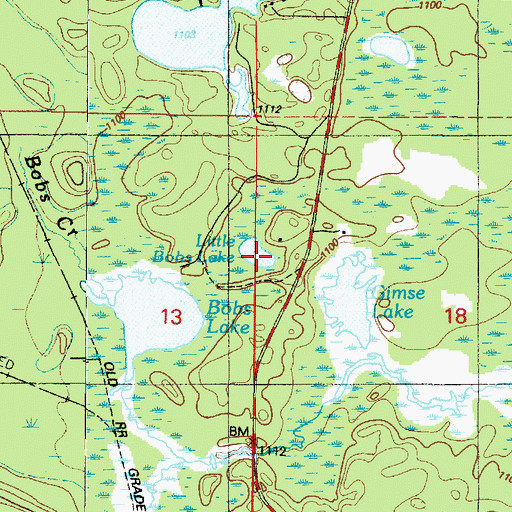 Topographic Map of Little Bobs Lake, MI