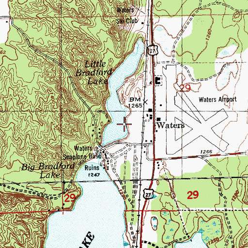 Topographic Map of Little Bradford Lake, MI