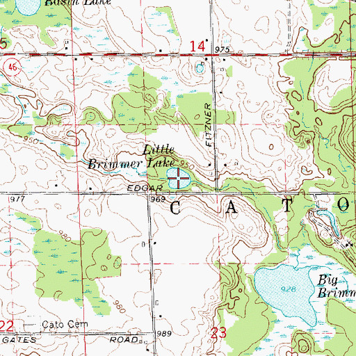Topographic Map of Little Brimmer Lake, MI