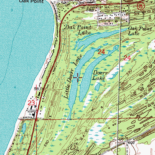 Topographic Map of Little Doerr Lake, MI