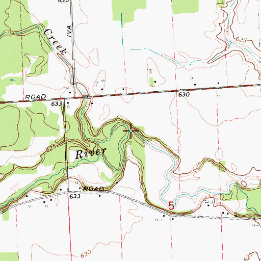 Topographic Map of Little Eagle Creek, MI
