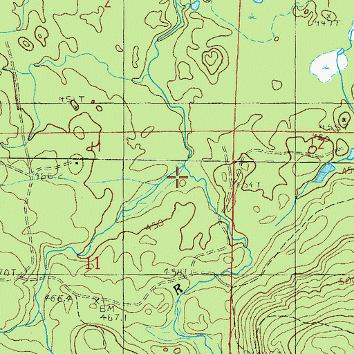 Topographic Map of Little East Branch Huron River, MI