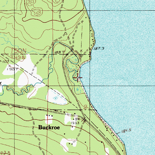 Topographic Map of Little Garlic River, MI