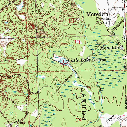 Topographic Map of Lake Little George, MI