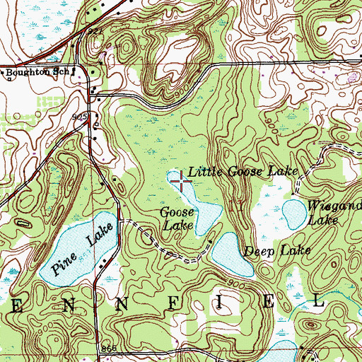 Topographic Map of Little Goose Lake, MI
